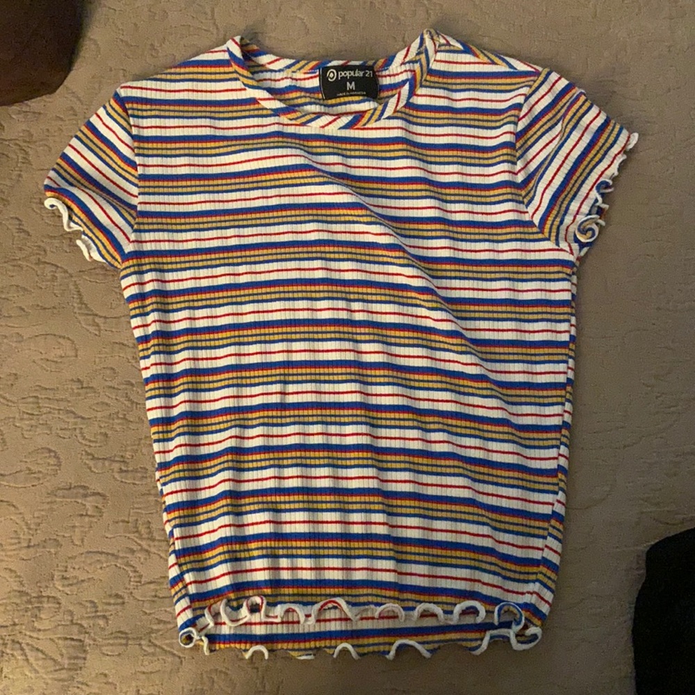 Stripped colorful crop top